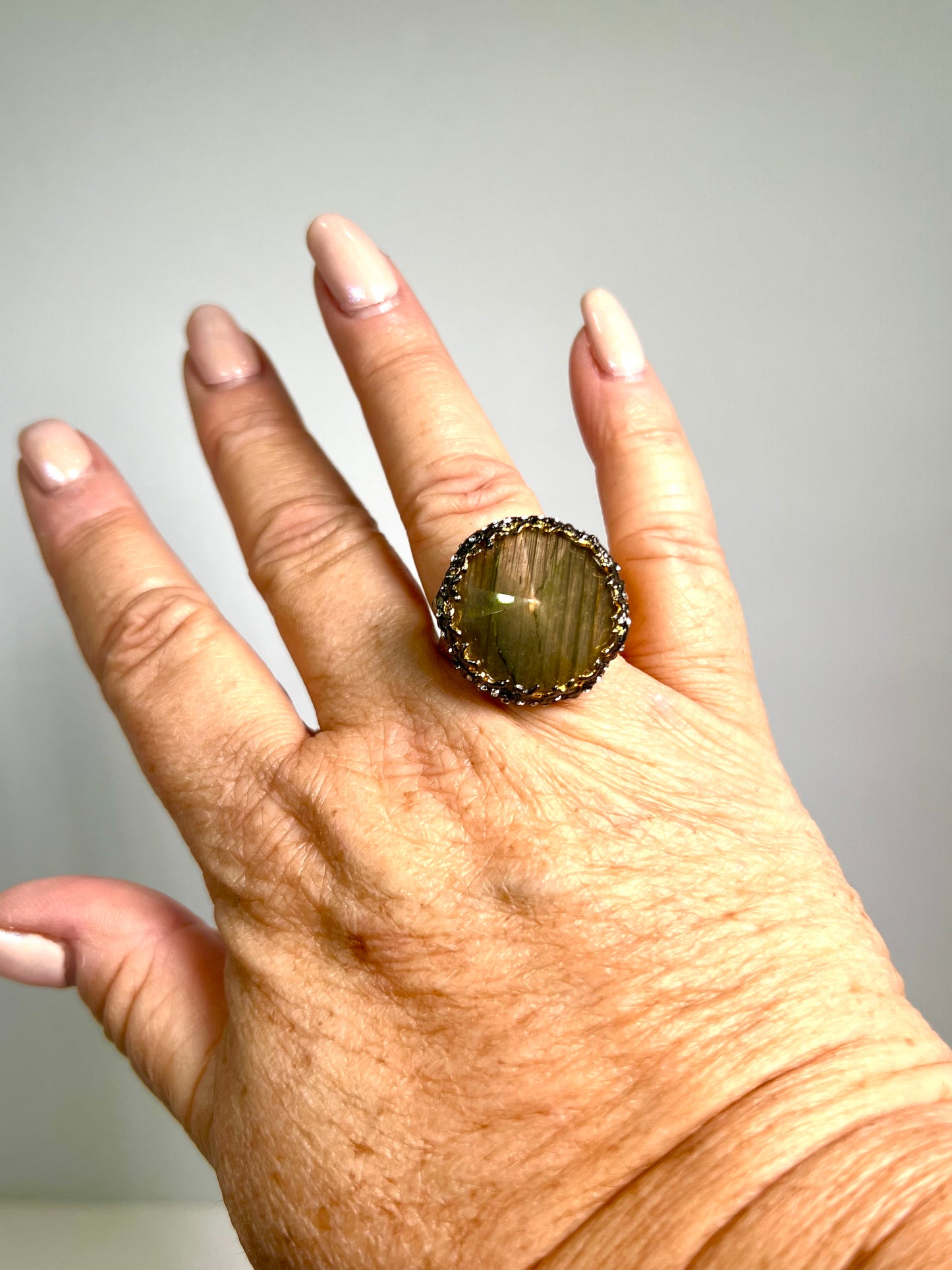 Alexis Bittar Labradorite Swarovski Crystals Ring