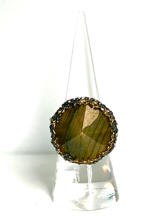 Alexis Bittar Labradorite Swarovski Crystals Ring
