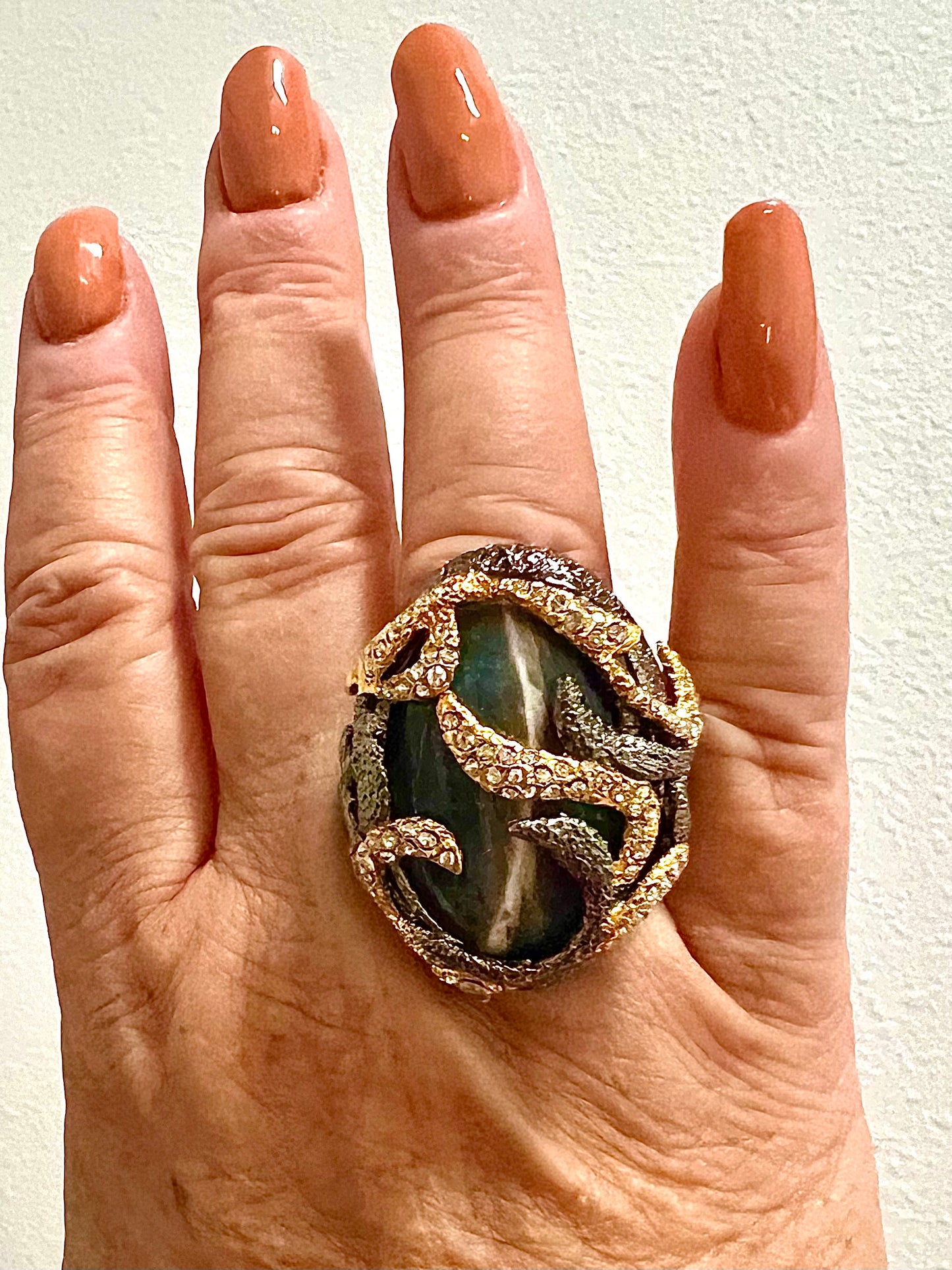 Alexis Bittar Labradorite Swarovski Crystals Ring