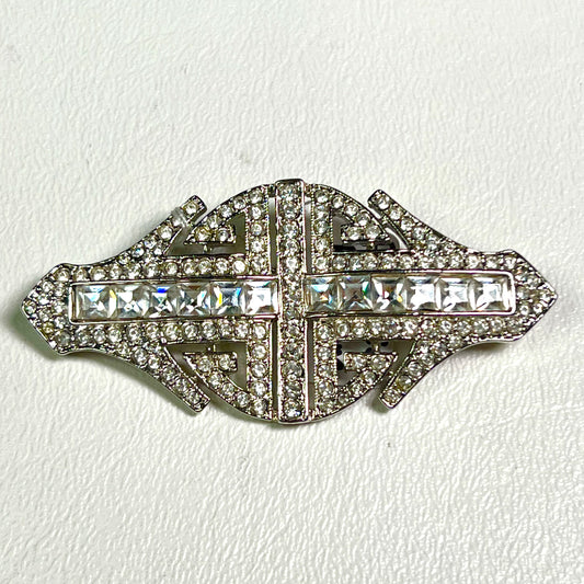 Art Deco rhinestone brooch ￼