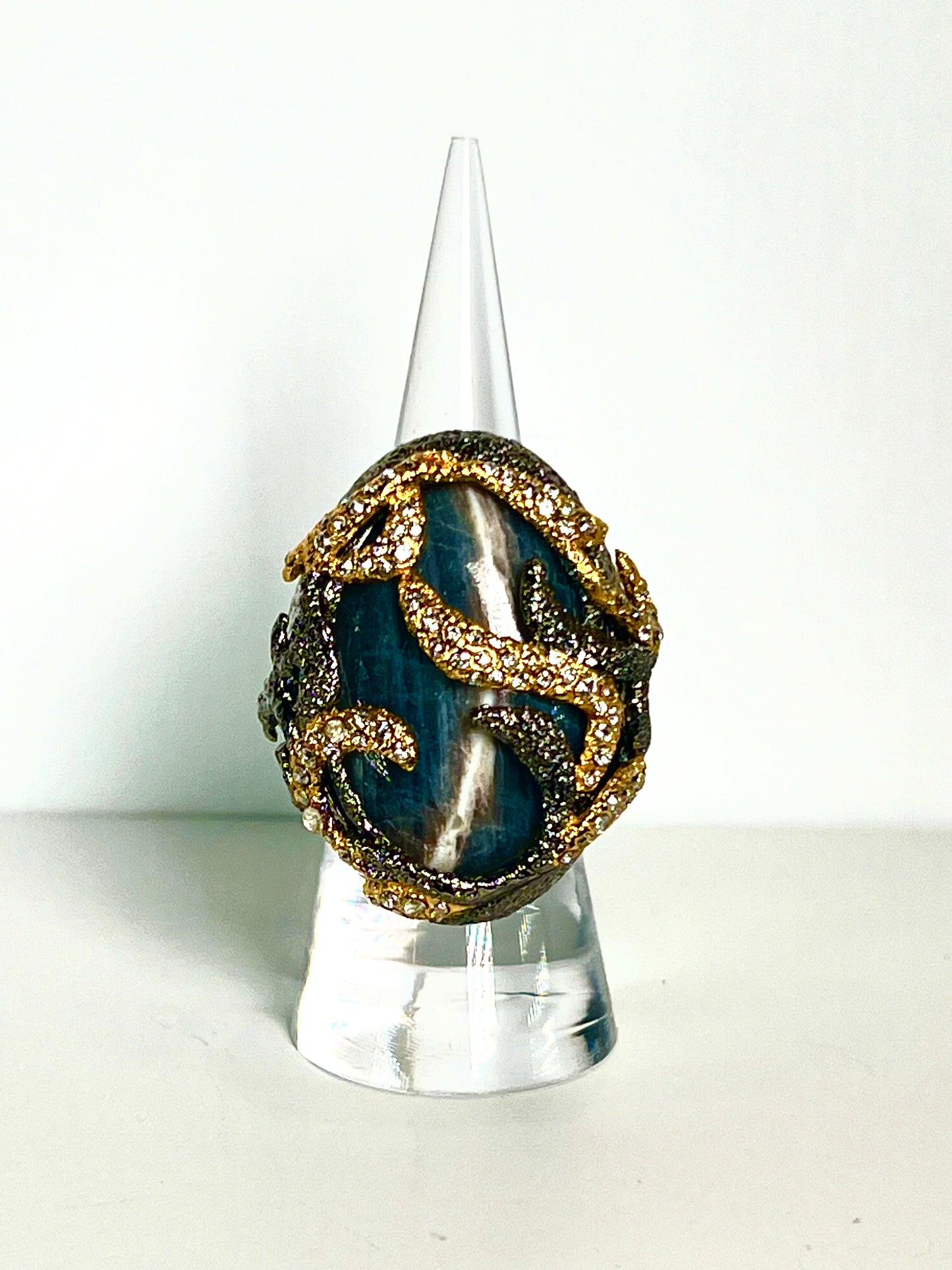 Alexis Bittar Labradorite Swarovski Crystals Ring